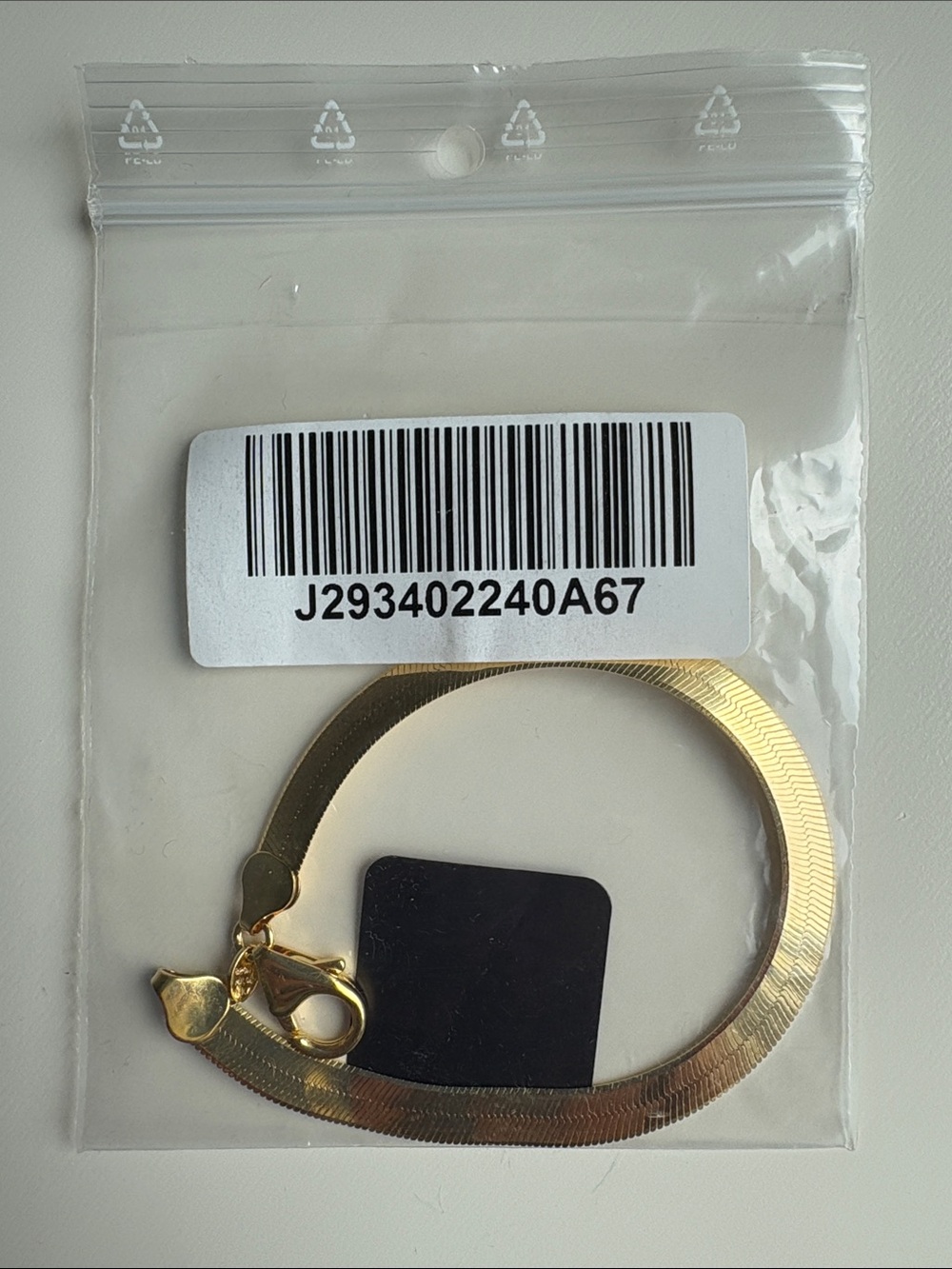 Bronzo Italia Polished Herringbone Link Bracelet Yellow Gold Tone NIB